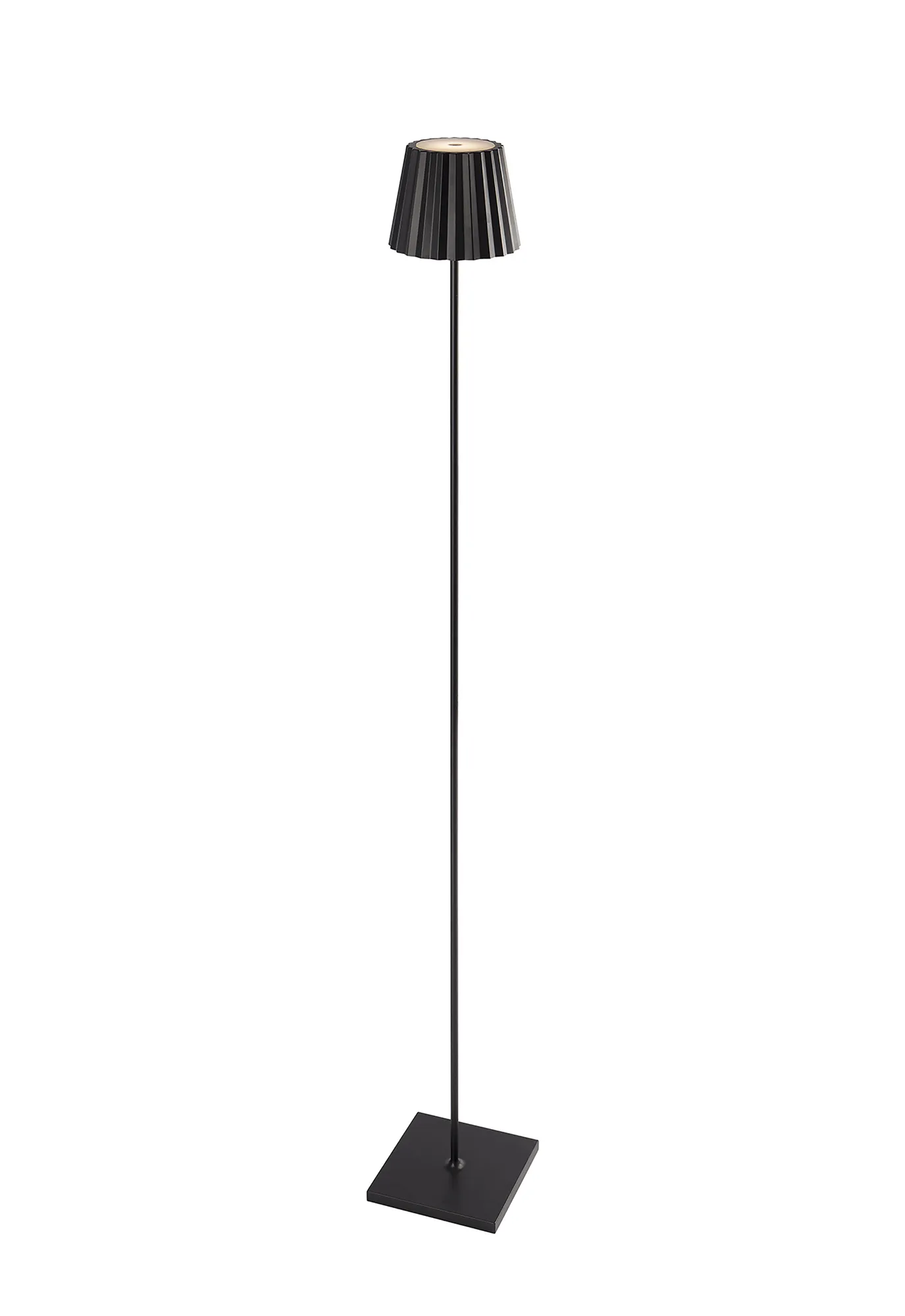 K2 Rechargeable Battery Operated Floor Lamp, 2.2W LED, 3000K, 188lm, IP54, USB Charging Cable Included, Black, 3yrs Warranty